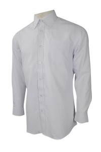 R262 來樣訂做男裝長袖恤衫 大量訂做淨色長袖恤衫款式 澳門 印務局 訂造長袖恤衫製衣廠
